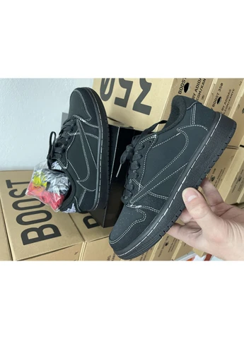 КРОСІВКИ ЖІНОЧІ NIKE JORDAN 1 LOW OG TRAVIS SCOTT BLACK НАЙК АІР ДЖОРДАН No Brand чорні демісезони (367175392)