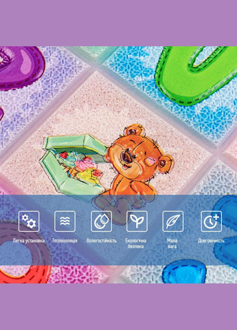 Набір панелей стінових 3D Абетка (2шт) 700*1400*4mm (D) SW-00002352 Sticker Wall (300242267)