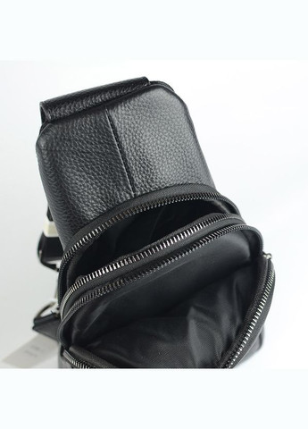 Шкіряна чоловіча нагрудна сумка рюкзак слінг через плече No Brand (282841351)