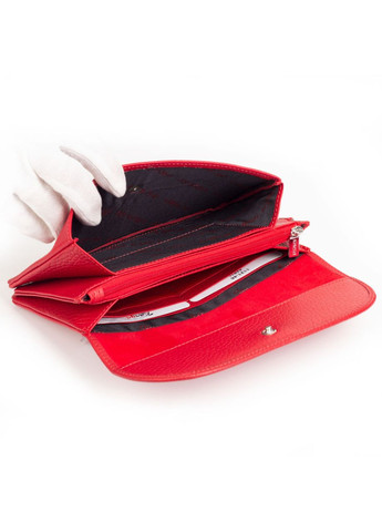 Женский кошелек-клатч 1121-46 кожаный красный Karya (261482017)