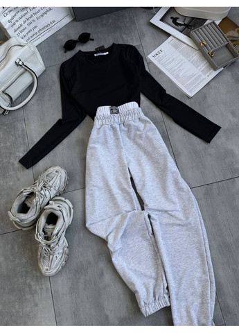 Жіночий спортивний комплект (лонгслів + штани) Україна (361850083)