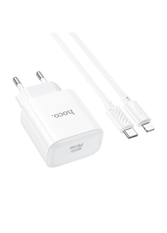 Сетевое зарядное устройство Majestic single port PD30W Charger Set (C to iP)(EU) White Hoco C76A Pro (340277569)
