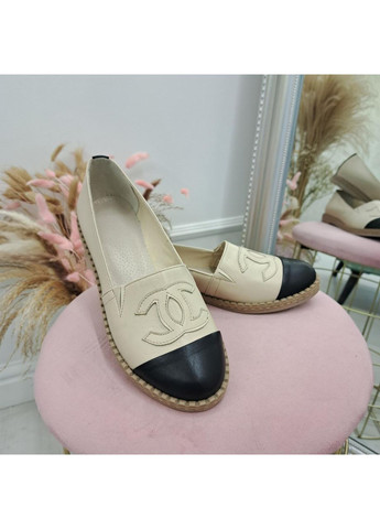 Жіночі балетки шкіряні на низькому ходу, колір чорний, бежевий. 38 розмір Vasha para | бежеві (362355003)