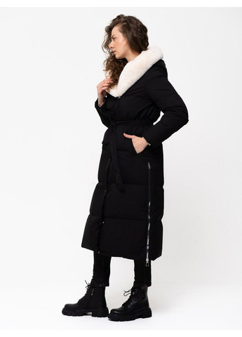Черная зимняя пальто 21 - 18127 Vivilona