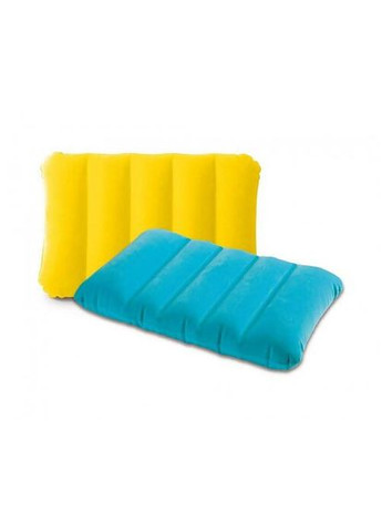 Надувная флокированная подушка 68676, голубая Intex (301916724)