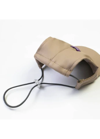 Кепка для собак из эко-кожи Бежевая XL Hat-Dog (391442820)