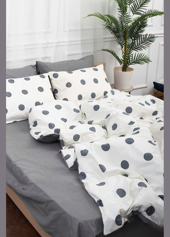 Комплект постельного белья семейный 143х210х2 наволочки 2х50х70 Ranforce Elite (MS-820000166) Moon&Star Riccarda Gray (284416546)