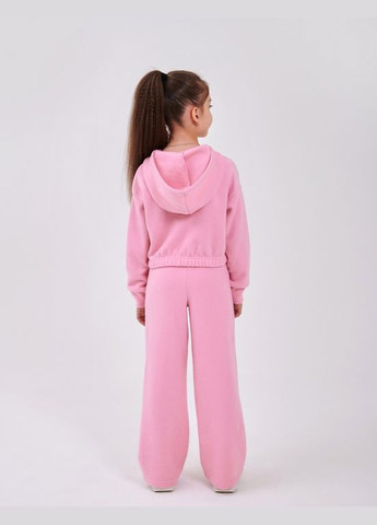 Розовый костюм (толстовка + брюки) розовый Smil