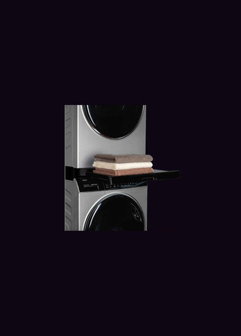 Комплект монтажний для з'єднання пральної машини з сушильною машиною, 47-60см, чорний Haier (330031048)