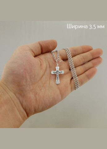 Комплект! Срібний ланцюжок із хрестиком. Чоловічий кулон і цепочка зі срібла 925 см ZLATO (277979724)