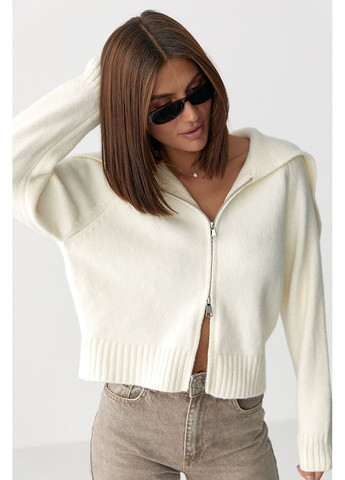 Молочный демисезонный кардиган Lurex