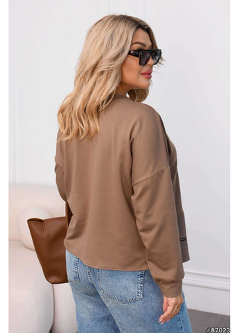 Кофта з двонитки з декоративною вставкою — ЗАМІРИ В ОПИСІ GD/GL Модний простір (370147037)