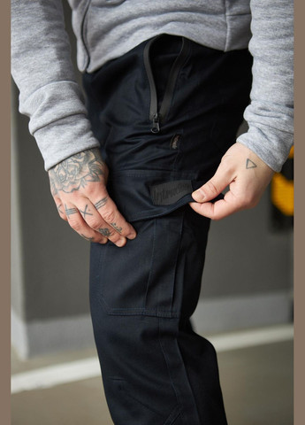 Синие демисезонные брюки No Brand