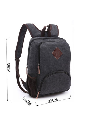 Рюкзак текстильний 20074 Чорний Vintage (328449858)