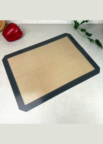 Силиконовый коврик для выпечки и раскатки 40*30 см Графит No Brand (366023706)