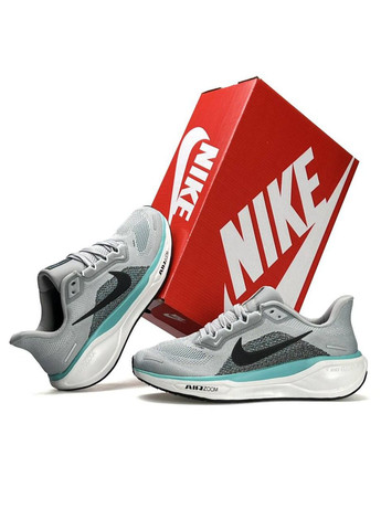 Сірі літні кросівки nike No Brand Air Zoom Pegasus 41 Grey White Mint