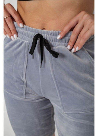 Шорти жіночі однотонні велюрові, колір персиковий, 238R58169 Anello (370377761)