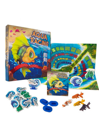 Настольная игра-бродилка "Aqua racing" 30416, 16 игровых предметов Strateg (301789501)