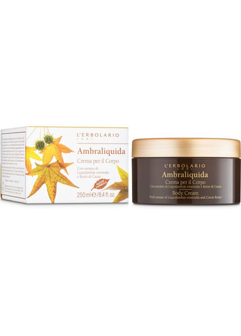 Ароматизированный крем для тела Ambraliquida Crema Per Il Corpo 250ml (50591-22105) L'erbolario (368626304)