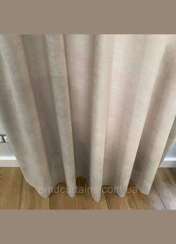 Комплект шторы на тесьме 2 шт ширина-300 высота-250 микровелюр Серо-беж No Brand (337356321)