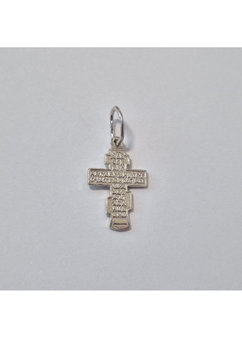 Срібний Хрест з розп'яттям срібло 925 проби Родоване 3065р 1.30г Nobrand (372473936)