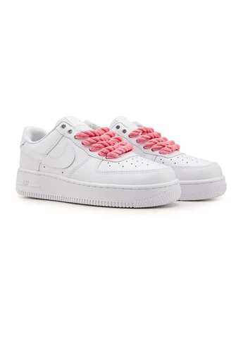 КРОСІВКИ ЖІНОЧІ NIKE AIR FORCE 1 ROPE LACES PINK НАЙК АІР ФОРС 1 РОЖЕВІ No Brand рожеві демісезони (391938865)