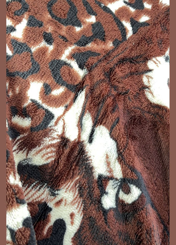 Плед коричневого цвета с принтом размер 200*230 Let's Shop (301764199)