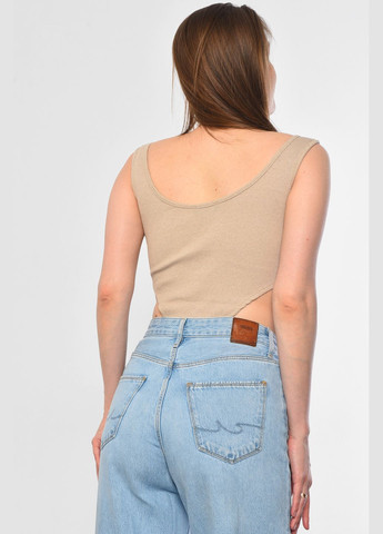 Боди женское однотонное серого цвета Let's Shop (298414241)