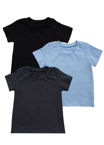 Темно-синяя демисезонная комплект детских футболок 3 шт Malwel