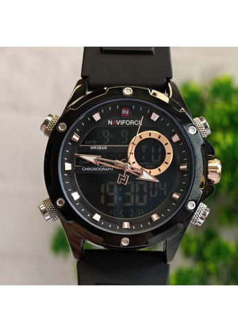 Наручний годинник чоловічий Pride Darkside 2 ремінці Чорний (3592) Naviforce (363318828)
