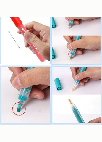 Набір акрилових маркерів для малювання на різних поверхнях 24 кольори STA (322650475)