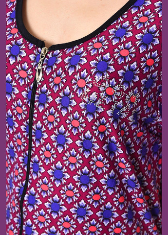 Халат жіночий напівбатальний літній бордового кольору Let's Shop (286326095)