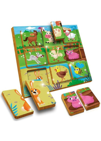 Ігровий набір LISCIANI GIOCHI LUDATTICA дерев'яний DUO THE FARM 49943 Liscianigiochi (305417703)