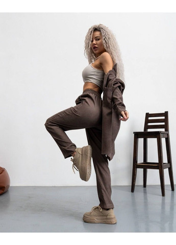 Жіночий Мікро вельветовий костюм: сорочка + штани Україна (361044136)