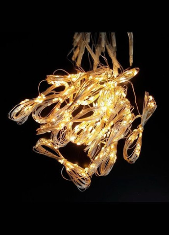 Светодиодная гирлянда штора на окно новогодняя гирлянда на шторы, Теплый белый, 3 на 3 м (3х3), 300 LED + Пульт, LED LIGHT No Brand (306621182)