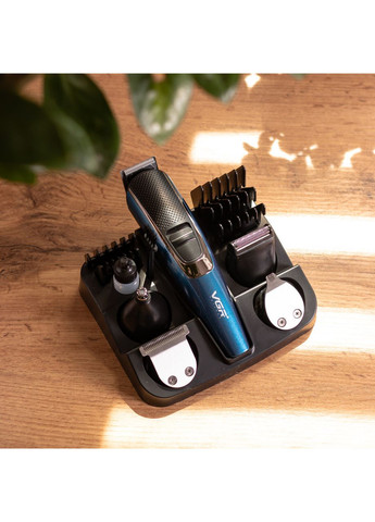 Машинка тример для стрижки 4в1 з насадками Синій V-172 VGR (370974777)
