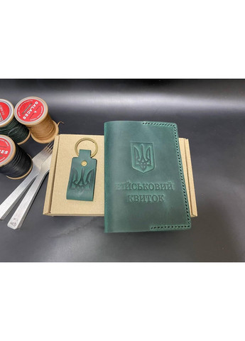 Обложка на Военный Билет из натуральной кожи Ручной работы Зеленый Цвет No Brand (358203448)