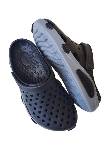 Серебряные мужские сабо кроксы Kredo