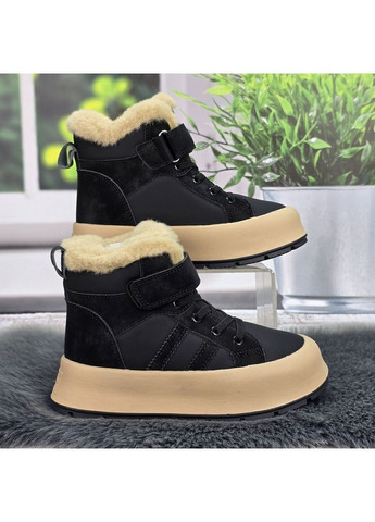 Черные повседневные зимние ботинки детские для девочки зимние Tom.M