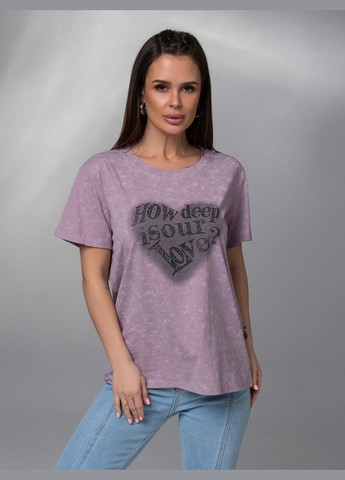 Футболка ISSA PLUS WN20-619 сиреневая Magnet - (301036381)
