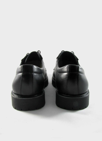 Черные мужские кожанные туфли черные (859) Lider Club