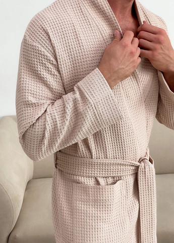 Чоловічий вафельний халат, розмір S Vishnya (328389338)