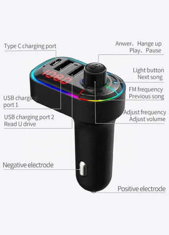 FM трансмиттер модулятор BC43 Flash QC3.0 Bluetooth Автомобильное зарядное устройство Черный Borofone (317619339)