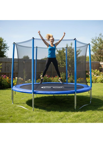 Батут 252 см із сіткою + драбинка King Sport (346535275)
