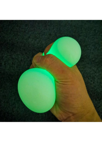 Липкі кульки, що світяться 1шт, 4.5см, Globbles / Антистрес іграшки, які прилипають до стін і світяться RESTEQ (370968095)