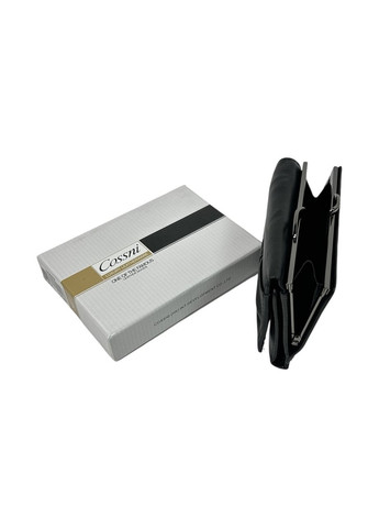 Жіночий гаманець з натуральної шкіри 704-96 чорний 12.5 х 9 х 2.5 Cossni (367263621)