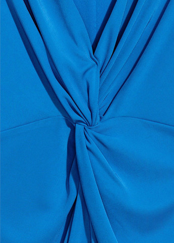 Синее коктейльное платье H&M однотонное