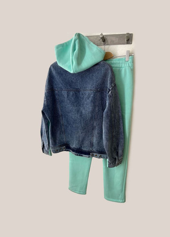 Костюм женский теплый бирюзовый с принтом. Signet (337118426)