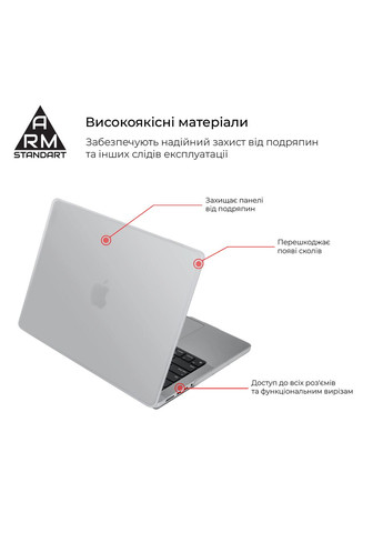 Накладка Matte Shell для MacBook Pro 14 M3/M2/M1 (A2442/A2779) 2021/2023 White (ARM61429) ArmorStandart (280438730)