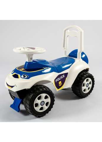 Дитячий толокар Машинка 0141/11 біло-синій No Brand (339777455)